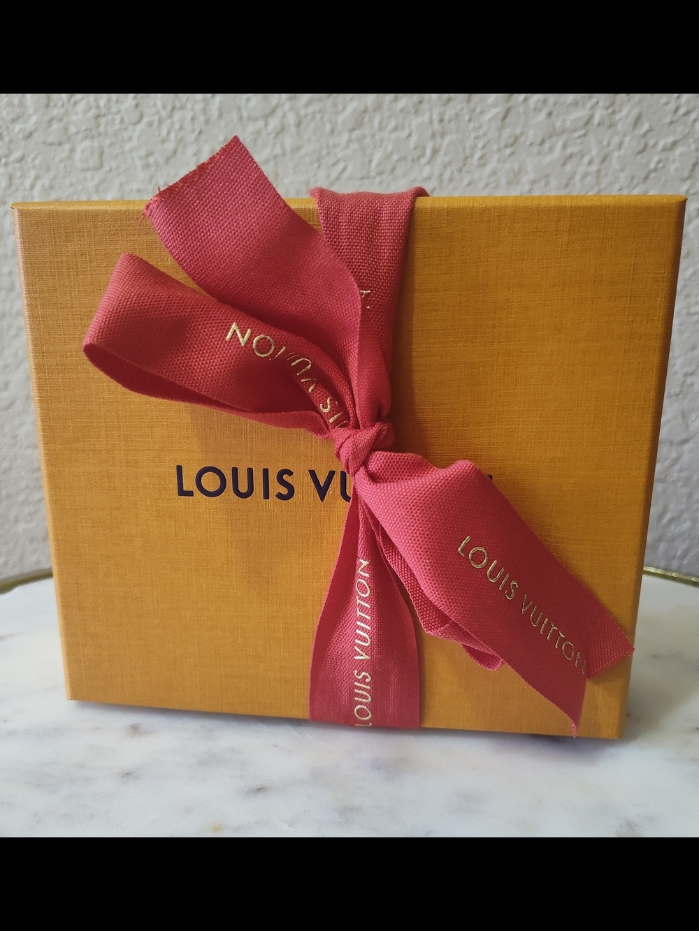 LOUIS VUITTON Drawer Gift Box w Red Ribbon Luxury Packaging